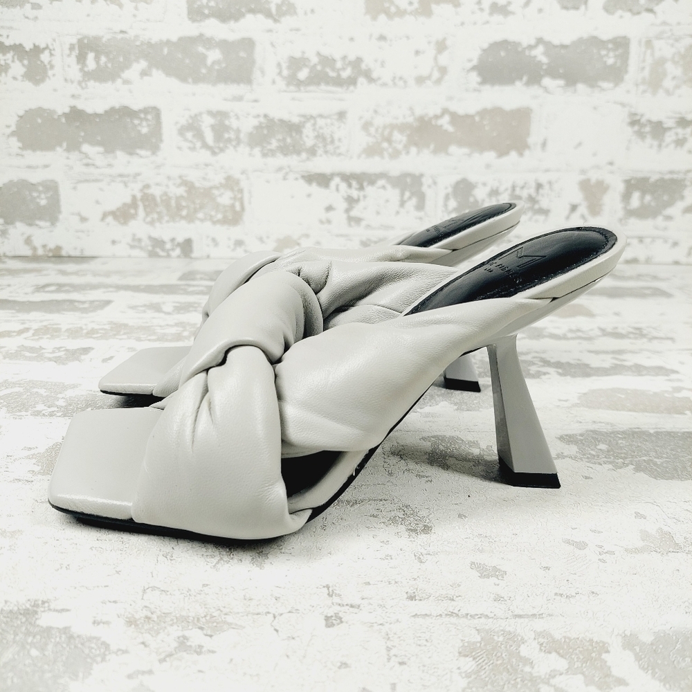 Marc Fisher White Knotted Sandals